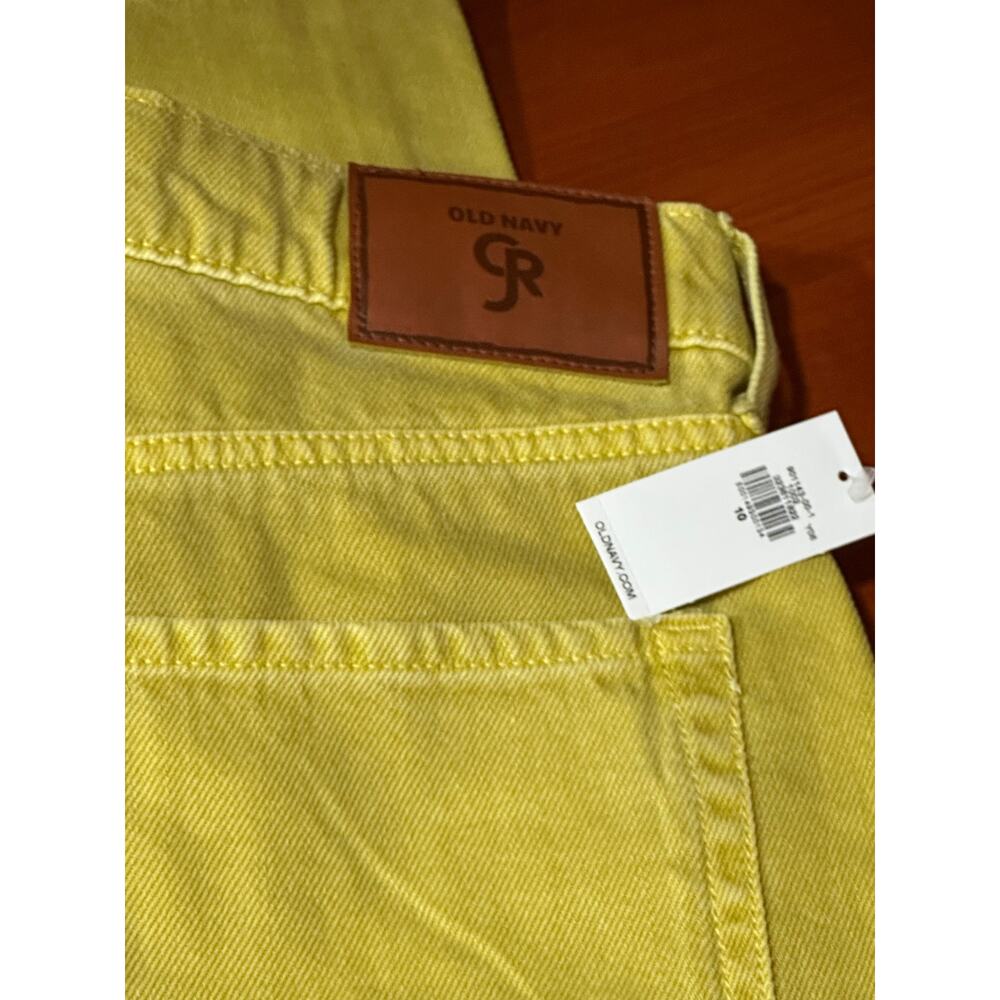 NWT - Christopher John Rogers Collab with Old Navy Yellow Jeans - Sz 10 - Picture 5 of 5